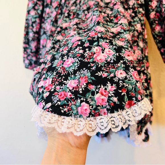 Vintage Cottagecore Ditzy Micro Floral Baby Doll 1980s 1990s Dress 6 - Picture 9 of 10